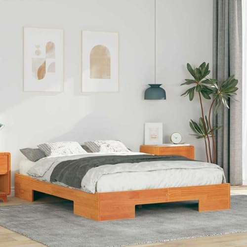 Qnhdfrt Bodenbettgestell Braun 120 x 200 cm aus Massivholz Kiefer mit Modernem Design und Robuster Konstruktion für Schlafzimmer Gästezimmer und kompakte Räume Qnhdfrt Bodenbettgestell Braun 120 x 200 cm aus Massivholz Kiefer mit Modernem Design und Robuster Konstruktion für Schlafzimmer Gästezimmer und kompakte Räume von Qnhdfrt