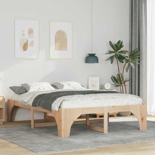 Qnhdfrt Bodenbettgestell Braun 160 x 200 cm Massivholz Kiefer Modernes Design mit Robuster Konstruktion und Platzsparendem Design für Schlafzimmer Gästebett und Tagesbett Qnhdfrt Bodenbettgestell Braun 160 x 200 cm Massivholz Kiefer Modernes Design mit Robuster Konstruktion und Platzsparendem Design für Schlafzimmer Gästebett und Tagesbett von Qnhdfrt
