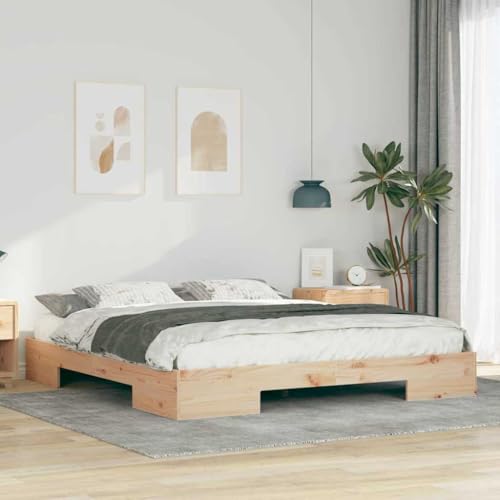 Qnhdfrt Bodenbettgestell Braun 180 x 200 cm Massivholz Kiefer – Modernes Design mit Robustheit und Langlebigkeit für Schlafzimmer und Gästezimmer Qnhdfrt Bodenbettgestell Braun 180 x 200 cm Massivholz Kiefer – Modernes Design mit Robustheit und Langlebigkeit für Schlafzimmer und Gästezimmer von Qnhdfrt
