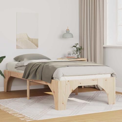 Qnhdfrt Bodenbettgestell Braun 75 x 190 cm Massivholz Kiefer Modernes Design mit Robuster Konstruktion für Schlafzimmer Gästebett und Jugendzimmer Qnhdfrt Bodenbettgestell Braun 75 x 190 cm Massivholz Kiefer Modernes Design mit Robuster Konstruktion für Schlafzimmer Gästebett und Jugendzimmer von Qnhdfrt