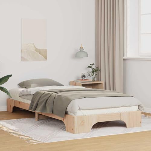Qnhdfrt Bodenbettgestell Braun 80 x 210 cm aus Holz mit Stauraum Modernes Design für Schlafzimmer Gästebett und Daybed Qnhdfrt Bodenbettgestell Braun 80 x 210 cm aus Holz mit Stauraum Modernes Design für Schlafzimmer Gästebett und Daybed von Qnhdfrt