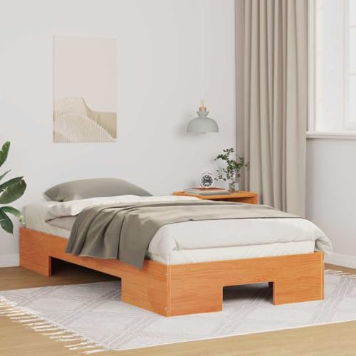 Qnhdfrt Bodenbettgestell Braun 90 x 200 cm aus Massivholz Kiefer Modernes Design mit Stauraum Robuste und Langlebige Konstruktion für Schlafzimmer Gästebett und Jugendzimmer Qnhdfrt Bodenbettgestell Braun 90 x 200 cm aus Massivholz Kiefer Modernes Design mit Stauraum Robuste und Langlebige Konstruktion für Schlafzimmer Gästebett und Jugendzimmer von Qnhdfrt