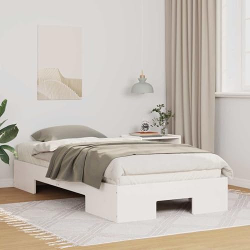 Qnhdfrt Bodenbettgestell Weiß 80 x 200 cm aus Massivholz Kiefer Modernes Design mit Stabiler Konstruktion für Schlafzimmer Gästebett und Jugendzimmer Qnhdfrt Bodenbettgestell Weiß 80 x 200 cm aus Massivholz Kiefer Modernes Design mit Stabiler Konstruktion für Schlafzimmer Gästebett und Jugendzimmer von Qnhdfrt