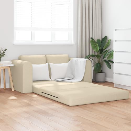 Qnhdfrt Bodenschlafsofa 2-in-1 Creme Rechteckig Polyesterstoff Matt 148x71x83 cm mit Schlaffunktion als Sofa und Bett für Wohnzimmer Qnhdfrt Bodenschlafsofa 2-in-1 Creme Rechteckig Polyesterstoff Matt 148x71x83 cm mit Schlaffunktion als Sofa und Bett für Wohnzimmer von Qnhdfrt