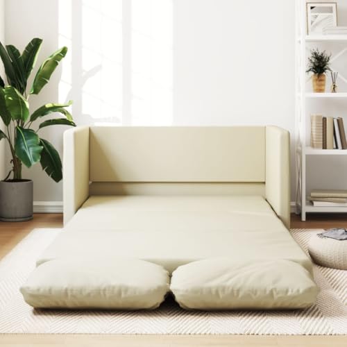 Qnhdfrt Bodensofa mit Schlaffunktion in Creme 112x174x55 cm Kunstleder 2-in-1 Sofa Bett faltbar für kleines Zimmer Wohnzimmer Jugendzimmer mit Metallgestell Qnhdfrt Bodensofa mit Schlaffunktion in Creme 112x174x55 cm Kunstleder 2-in-1 Sofa Bett faltbar für kleines Zimmer Wohnzimmer Jugendzimmer mit Metallgestell von Qnhdfrt