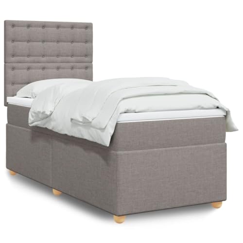 Qnhdfrt Boxspringbett 100x200 Taupe mit LED Taschenfederkernmatratze Höhenverstellbarem Kopfteil Modernes Gästebett Schlafsofa für Einzelzimmer Jugendzimmer Qnhdfrt Boxspringbett 100x200 Taupe mit LED Taschenfederkernmatratze Höhenverstellbarem Kopfteil Modernes Gästebett Schlafsofa für Einzelzimmer Jugendzimmer von Qnhdfrt