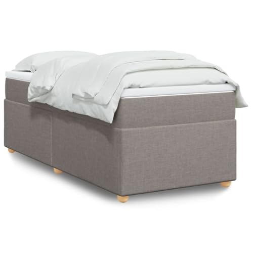 Qnhdfrt Boxspringbett 100x200 cm Taupe mit Taschenfederkernmatratze und Auflage, Modernes Stoffbett mit Lattenrost, Robustes Single Bed für Schlafzimmer und Gästezimmer Qnhdfrt Boxspringbett 100x200 cm Taupe mit Taschenfederkernmatratze und Auflage, Modernes Stoffbett mit Lattenrost, Robustes Single Bed für Schlafzimmer und Gästezimmer von Qnhdfrt