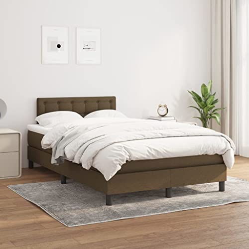 Qnhdfrt Boxspringbett 120x200 cm Dunkelbraun Stoff Matratze Topper Jugendbett Gästebett Modernes Design für Schlafzimmer und Gästezimmer Qnhdfrt Boxspringbett 120x200 cm Dunkelbraun Stoff Matratze Topper Jugendbett Gästebett Modernes Design für Schlafzimmer und Gästezimmer von Qnhdfrt