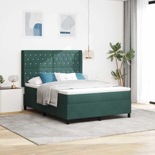 Qnhdfrt Boxspringbett 140x200 cm Samt Dunkelgrün mit verstellbarem Kopfteil, Taschenfederkern-Matratze & robustem Holzrahmen, modernes Doppelbett für Schlafzimmer Qnhdfrt Boxspringbett 140x200 cm Samt Dunkelgrün mit verstellbarem Kopfteil, Taschenfederkern-Matratze & robustem Holzrahmen, modernes Doppelbett für Schlafzimmer von Qnhdfrt