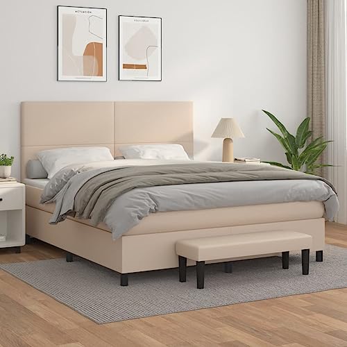 Qnhdfrt Boxspringbett 160x200 cm Cappuccino-Braun mit höhenverstellbarem Kopfteil Taschenfederkernmatratze und praktischer Bank Kunstleder für Schlafzimmer und Gästezimmer Qnhdfrt Boxspringbett 160x200 cm Cappuccino-Braun mit höhenverstellbarem Kopfteil Taschenfederkernmatratze und praktischer Bank Kunstleder für Schlafzimmer und Gästezimmer von Qnhdfrt