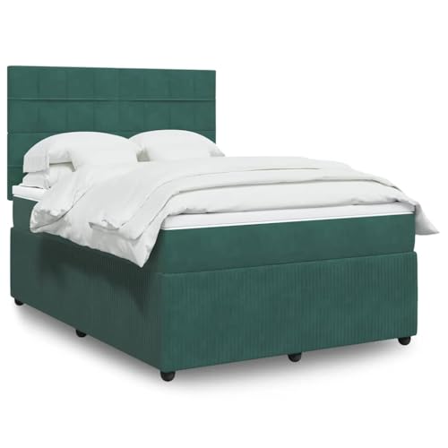 Qnhdfrt Boxspringbett 160x200 cm Dunkelgrün Samt Taschenfederkernmatratze mit LED-Beleuchtung und höhenverstellbarem Kopfteil für Schlafzimmer und Gästezimmer Qnhdfrt Boxspringbett 160x200 cm Dunkelgrün Samt Taschenfederkernmatratze mit LED-Beleuchtung und höhenverstellbarem Kopfteil für Schlafzimmer und Gästezimmer von Qnhdfrt