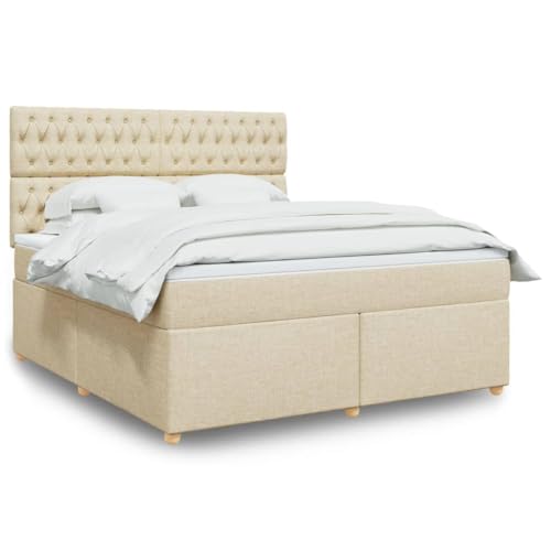 Qnhdfrt Boxspringbett 180x200 Creme mit Taschenfederkernmatratze LED Beleuchtung Höhenverstellbarem Kopfteil aus strapazierfähigem Polyester für Schlafzimmer Gästezimmer Qnhdfrt Boxspringbett 180x200 Creme mit Taschenfederkernmatratze LED Beleuchtung Höhenverstellbarem Kopfteil aus strapazierfähigem Polyester für Schlafzimmer Gästezimmer von Qnhdfrt