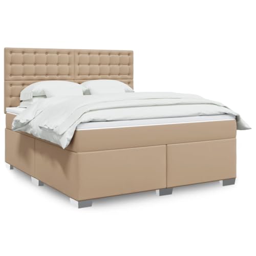Qnhdfrt Boxspringbett 180x200 cm Cappuccino Taschenfederkern Matratze Kunstleder Höhenverstellbares Kopfteil LED Beleuchtung Komplettset Modernes Doppelbett für Schlafzimmer Qnhdfrt Boxspringbett 180x200 cm Cappuccino Taschenfederkern Matratze Kunstleder Höhenverstellbares Kopfteil LED Beleuchtung Komplettset Modernes Doppelbett für Schlafzimmer von Qnhdfrt
