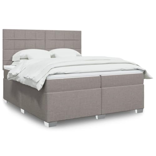 Qnhdfrt Boxspringbett 200x200 Taupe Stoff Taschenfederkernmatratze LED Kopfteil höhenverstellbar Modernes Schlafsystem für Schlafzimmer und Gästezimmer Qnhdfrt Boxspringbett 200x200 Taupe Stoff Taschenfederkernmatratze LED Kopfteil höhenverstellbar Modernes Schlafsystem für Schlafzimmer und Gästezimmer von Qnhdfrt