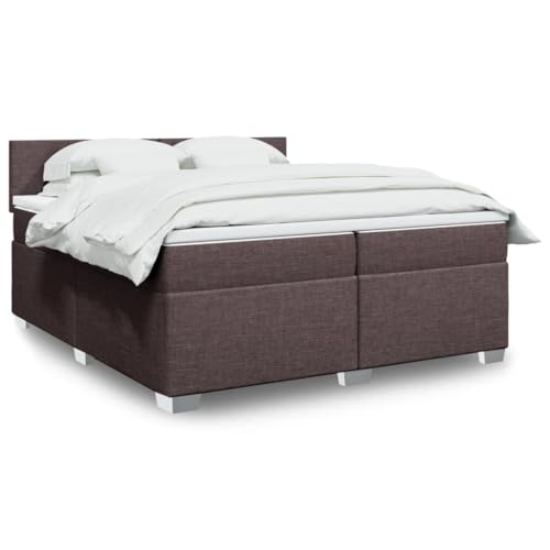 Qnhdfrt Boxspringbett 200x200 cm Dunkelbraun mit Taschenfederkern Matratze LED Beleuchtung und atmungsaktivem Polyester Stoff für Schlafzimmer und Gästezimmer Qnhdfrt Boxspringbett 200x200 cm Dunkelbraun mit Taschenfederkern Matratze LED Beleuchtung und atmungsaktivem Polyester Stoff für Schlafzimmer und Gästezimmer von Qnhdfrt