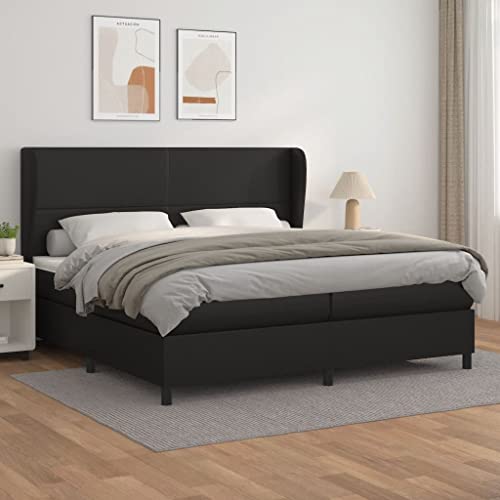 Qnhdfrt Boxspringbett 200x200 cm Kunstleder Schwarz mit Kopfteil Taschenfederkernmatratze und Topper für erholsamen Schlaf im Schlafzimmer Qnhdfrt Boxspringbett 200x200 cm Kunstleder Schwarz mit Kopfteil Taschenfederkernmatratze und Topper für erholsamen Schlaf im Schlafzimmer von Qnhdfrt