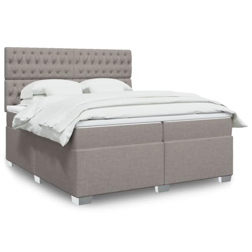 Qnhdfrt Boxspringbett 200x200 cm Taupe Stoff Kopfteil höhenverstellbar Taschenfederkern Doppelbett mit Matratze und Auflage Modernes Design für Schlafzimmer Gästezimmer Qnhdfrt Boxspringbett 200x200 cm Taupe Stoff Kopfteil höhenverstellbar Taschenfederkern Doppelbett mit Matratze und Auflage Modernes Design für Schlafzimmer Gästezimmer von Qnhdfrt