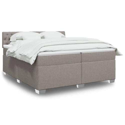 Qnhdfrt Boxspringbett 200x200 cm Taupe Stoff mit LED Beleuchtung und Taschenfederkern Matratze Komfortables Doppelbett Modernes Design für Schlafzimmer und Gästezimmer Qnhdfrt Boxspringbett 200x200 cm Taupe Stoff mit LED Beleuchtung und Taschenfederkern Matratze Komfortables Doppelbett Modernes Design für Schlafzimmer und Gästezimmer von Qnhdfrt