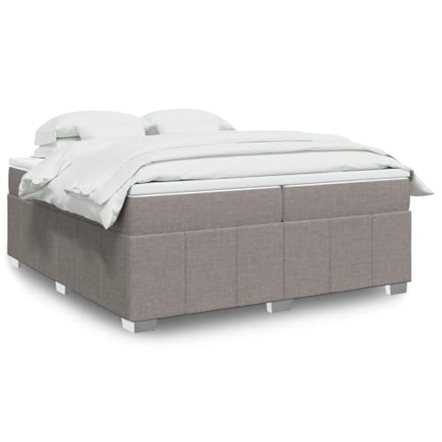 Qnhdfrt Boxspringbett 200x200 cm Taupe Stoff mit Taschenfederkernmatratzen Komfortauflage Robustes Doppelbett Modernes Design für Schlafzimmer Gästezimmer Qnhdfrt Boxspringbett 200x200 cm Taupe Stoff mit Taschenfederkernmatratzen Komfortauflage Robustes Doppelbett Modernes Design für Schlafzimmer Gästezimmer von Qnhdfrt