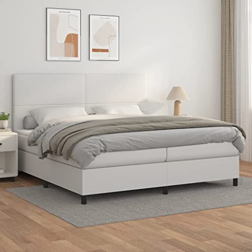 Qnhdfrt Boxspringbett 200x200 cm Weiß Kunstleder Doppelbett mit verstellbarem Kopfteil und Taschenfederkern Matratze für ergonomischen Komfort Modernes Design für Schlafzimmer und Gästezimmer Qnhdfrt Boxspringbett 200x200 cm Weiß Kunstleder Doppelbett mit verstellbarem Kopfteil und Taschenfederkern Matratze für ergonomischen Komfort Modernes Design für Schlafzimmer und Gästezimmer von Qnhdfrt
