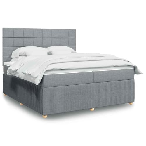 Qnhdfrt Boxspringbett 200x200 cm mit Taschenfederkernmatratze und höhenverstellbarem Kopfteil Helles Grau Stoff Polyester für erholsamen Schlaf und optimalen Komfort Qnhdfrt Boxspringbett 200x200 cm mit Taschenfederkernmatratze und höhenverstellbarem Kopfteil Helles Grau Stoff Polyester für erholsamen Schlaf und optimalen Komfort von Qnhdfrt