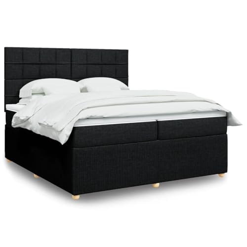Qnhdfrt Boxspringbett 200x200 cm mit Taschenfederkernmatratze und höhenverstellbarem Kopfteil Schwarzes Stoffbettgestell mit Matratzenauflage für erholsamen Schlaf Qnhdfrt Boxspringbett 200x200 cm mit Taschenfederkernmatratze und höhenverstellbarem Kopfteil Schwarzes Stoffbettgestell mit Matratzenauflage für erholsamen Schlaf von Qnhdfrt
