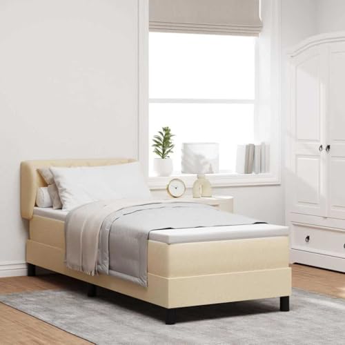 Qnhdfrt Boxspringbett 80x200 Creme Stoff Kopfteil verstellbar Modernes Design bequem für Schlafzimmer Gästezimmer Jugendzimmer Qnhdfrt Boxspringbett 80x200 Creme Stoff Kopfteil verstellbar Modernes Design bequem für Schlafzimmer Gästezimmer Jugendzimmer von Qnhdfrt