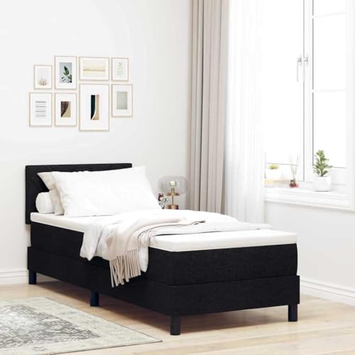 Qnhdfrt Boxspringbett 80x200 Schwarz Stoff verstellbares Kopfteil mittelfeste Schaumstoffmatratze Langlebiges Einzelbett Jugendbett für Schlafzimmer oder Gästezimmer Qnhdfrt Boxspringbett 80x200 Schwarz Stoff verstellbares Kopfteil mittelfeste Schaumstoffmatratze Langlebiges Einzelbett Jugendbett für Schlafzimmer oder Gästezimmer von Qnhdfrt