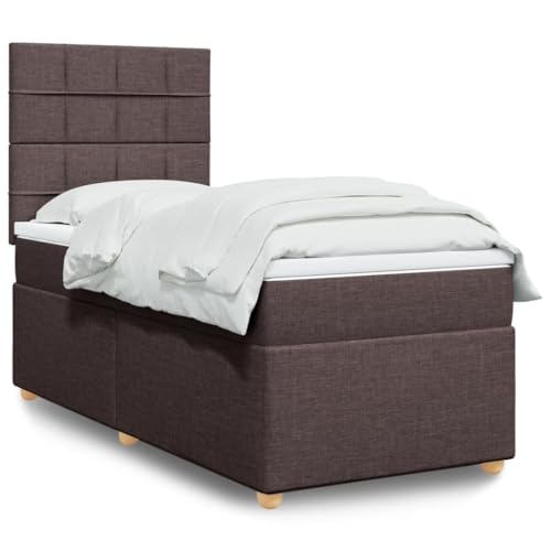 Qnhdfrt Boxspringbett 80x200 cm Dunkelbraun mit Taschenfederkernmatratze Höhenverstellbares Kopfteil Modernes Gästebett Jugendbett für Schlafzimmer und Gästezimmer Qnhdfrt Boxspringbett 80x200 cm Dunkelbraun mit Taschenfederkernmatratze Höhenverstellbares Kopfteil Modernes Gästebett Jugendbett für Schlafzimmer und Gästezimmer von Qnhdfrt