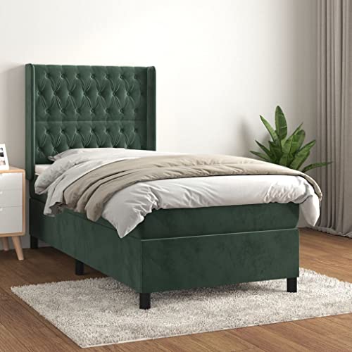 Qnhdfrt Boxspringbett 80x200 cm Dunkelgrün Samt mit verstellbarem Kopfteil und Einzeltaschenfederkernmatratze Modernes Jugendbett für Schlafzimmer Gästezimmer Qnhdfrt Boxspringbett 80x200 cm Dunkelgrün Samt mit verstellbarem Kopfteil und Einzeltaschenfederkernmatratze Modernes Jugendbett für Schlafzimmer Gästezimmer von Qnhdfrt