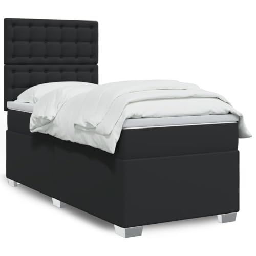 Qnhdfrt Boxspringbett 90x190 cm mit LED Beleuchtung Kunstleder Kopfteil verstellbar Taschenfederkern Matratze für Schlafzimmer Gästezimmer Qnhdfrt Boxspringbett 90x190 cm mit LED Beleuchtung Kunstleder Kopfteil verstellbar Taschenfederkern Matratze für Schlafzimmer Gästezimmer von Qnhdfrt