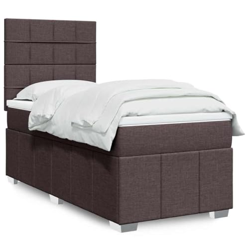 Qnhdfrt Boxspringbett 90x200 cm Dunkelbraun mit Taschenfederkern Matratze LED Beleuchtung und Höhenverstellbarem Kopfteil für Schlafzimmer Qnhdfrt Boxspringbett 90x200 cm Dunkelbraun mit Taschenfederkern Matratze LED Beleuchtung und Höhenverstellbarem Kopfteil für Schlafzimmer von Qnhdfrt