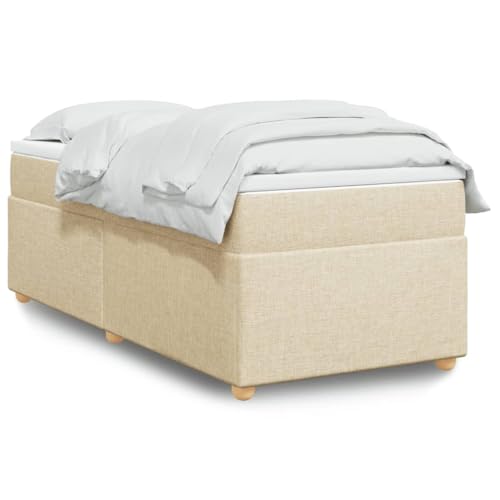 Qnhdfrt Boxspringbett 90x200 cm in Creme mit Taschenfederkernmatratze, atmungsaktivem Polyester und stabilem Holzrahmen, Modernes Design für Schlafzimmer Gästezimmer und Jugendzimmer Qnhdfrt Boxspringbett 90x200 cm in Creme mit Taschenfederkernmatratze, atmungsaktivem Polyester und stabilem Holzrahmen, Modernes Design für Schlafzimmer Gästezimmer und Jugendzimmer von Qnhdfrt