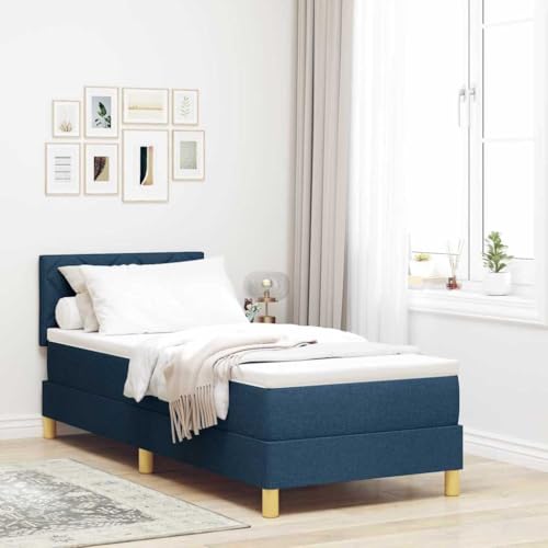 Qnhdfrt Boxspringbett Blau 80x200 cm Modernes Design mit Matratze und Topper für Erholsamen Schlaf Einzelbett aus Stabilem Stoff für Schlafzimmer und Gästezimmer Qnhdfrt Boxspringbett Blau 80x200 cm Modernes Design mit Matratze und Topper für Erholsamen Schlaf Einzelbett aus Stabilem Stoff für Schlafzimmer und Gästezimmer von Qnhdfrt