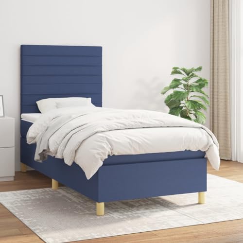 Qnhdfrt Boxspringbett Blau 80x200 cm mit höhenverstellbarem Kopfteil Taschenfederkernmatratze und atmungsaktivem Stoff für erholsamen Schlaf Qnhdfrt Boxspringbett Blau 80x200 cm mit höhenverstellbarem Kopfteil Taschenfederkernmatratze und atmungsaktivem Stoff für erholsamen Schlaf von Qnhdfrt