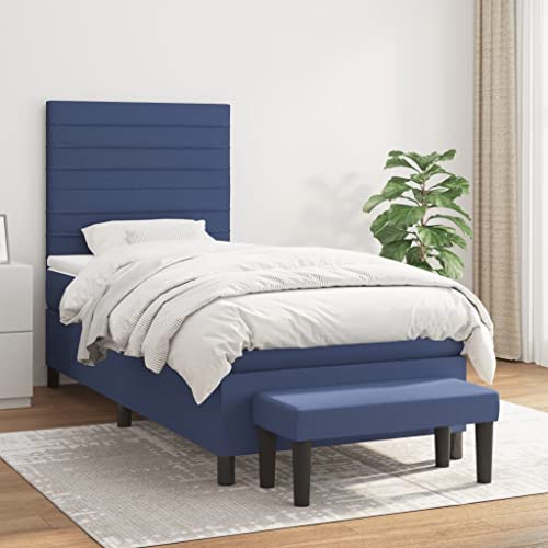 Qnhdfrt Boxspringbett Blau 80x200 cm mit höhenverstellbarem Kopfteil und Taschenfederkernmatratze für erholsamen Schlaf im Schlafzimmer oder Gästezimmer Qnhdfrt Boxspringbett Blau 80x200 cm mit höhenverstellbarem Kopfteil und Taschenfederkernmatratze für erholsamen Schlaf im Schlafzimmer oder Gästezimmer von Qnhdfrt