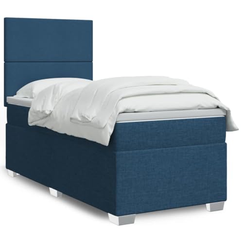 Qnhdfrt Boxspringbett Blau 90x200 cm mit Taschenfederkern Matratze und höhenverstellbarem Kopfteil für erholsamen Schlaf im Gästezimmer oder Schlafbereich Qnhdfrt Boxspringbett Blau 90x200 cm mit Taschenfederkern Matratze und höhenverstellbarem Kopfteil für erholsamen Schlaf im Gästezimmer oder Schlafbereich von Qnhdfrt