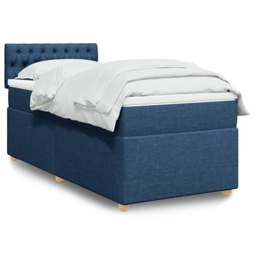 Qnhdfrt Boxspringbett Blau mit Taschenfederkernmatratze und atmungsaktivem Polyesterstoff 80x200 cm Mittelhartes Bettgestell mit Kopfteil für erholsamen Schlaf Qnhdfrt Boxspringbett Blau mit Taschenfederkernmatratze und atmungsaktivem Polyesterstoff 80x200 cm Mittelhartes Bettgestell mit Kopfteil für erholsamen Schlaf von Qnhdfrt