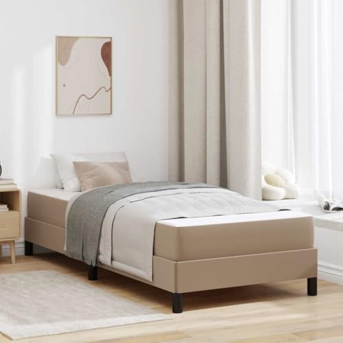Qnhdfrt Boxspringbett Cappuccino 100 x 200 cm mit Matratze Modernes Design & Robuster Holzwerkstoff Rahmen für Stilvolles Schlafzimmer von Qnhdfrt