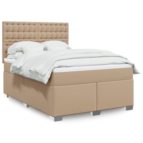 Qnhdfrt Boxspringbett Cappuccino-Braun 140x200 cm mit höhenverstellbarem Kopfteil Taschenfederkernmatratze und atmungsaktiver Matratzenauflage für erholsamen Schlaf Qnhdfrt Boxspringbett Cappuccino-Braun 140x200 cm mit höhenverstellbarem Kopfteil Taschenfederkernmatratze und atmungsaktiver Matratzenauflage für erholsamen Schlaf von Qnhdfrt