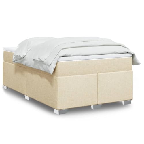 Qnhdfrt Boxspringbett Creme 120x200 cm mit Taschenfederkernmatratze und atmungsaktivem Polyesterbezug für optimalen Schlafkomfort und ergonomische Unterstützung von Qnhdfrt