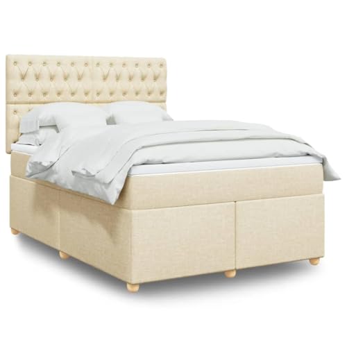 Qnhdfrt Boxspringbett Creme 160x200 cm mit Taschenfederkernmatratze LED Beleuchtung Höhenverstellbarem Kopfteil aus strapazierfähigem Polyester für Schlafzimmer und Gästezimmer Qnhdfrt Boxspringbett Creme 160x200 cm mit Taschenfederkernmatratze LED Beleuchtung Höhenverstellbarem Kopfteil aus strapazierfähigem Polyester für Schlafzimmer und Gästezimmer von Qnhdfrt