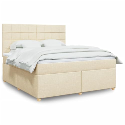 Qnhdfrt Boxspringbett Creme 180x200 cm Doppelbett mit LED Beleuchtung Taschenfederkern Kopfteil Höhenverstellbar Atmungsaktiv Stoff für Schlafzimmer Gästezimmer Qnhdfrt Boxspringbett Creme 180x200 cm Doppelbett mit LED Beleuchtung Taschenfederkern Kopfteil Höhenverstellbar Atmungsaktiv Stoff für Schlafzimmer Gästezimmer von Qnhdfrt