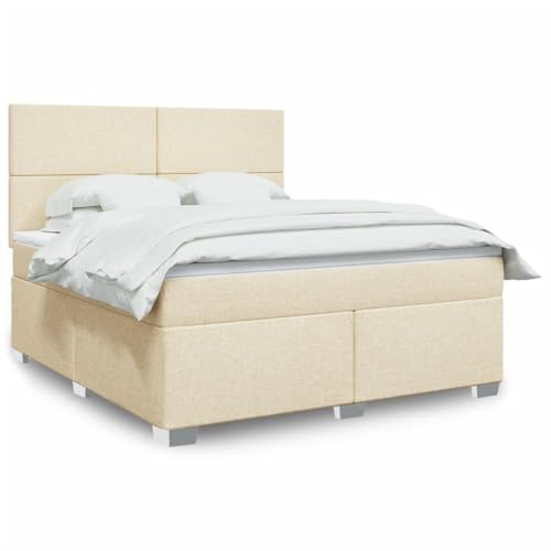 Qnhdfrt Boxspringbett Creme 180x200 cm mit Taschenfederkernmatratze LED Beleuchtung und höhenverstellbarem Kopfteil für erholsamen Schlaf im Schlafzimmer Qnhdfrt Boxspringbett Creme 180x200 cm mit Taschenfederkernmatratze LED Beleuchtung und höhenverstellbarem Kopfteil für erholsamen Schlaf im Schlafzimmer von Qnhdfrt