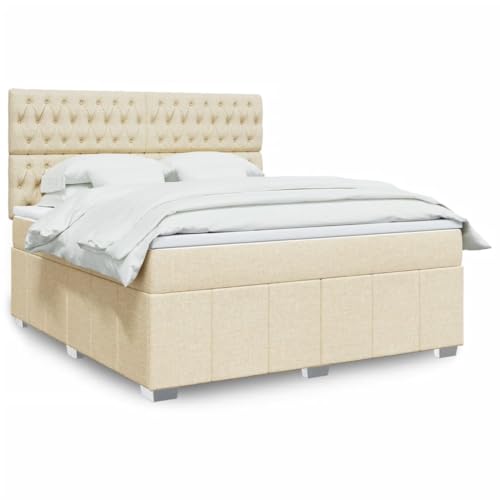 Qnhdfrt Boxspringbett Creme 180x200 cm mit Taschenfederkernmatratze und höhenverstellbarem Kopfteil für optimalen Schlafkomfort und Entspannung Qnhdfrt Boxspringbett Creme 180x200 cm mit Taschenfederkernmatratze und höhenverstellbarem Kopfteil für optimalen Schlafkomfort und Entspannung von Qnhdfrt