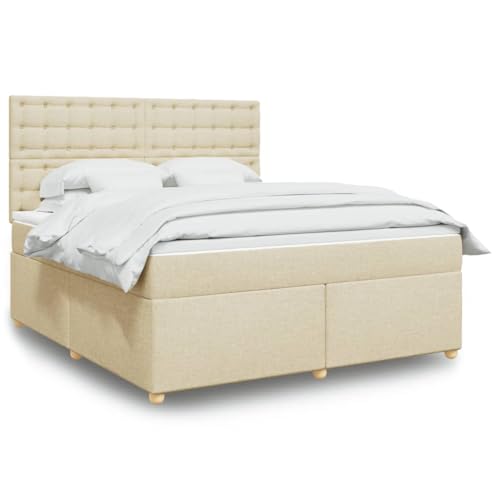 Qnhdfrt Boxspringbett Creme 180x200 mit LED Beleuchtung und Taschenfederkernmatratze Höhenverstellbares Kopfteil Modernes Doppelbett für Schlafzimmer und Gästezimmer Qnhdfrt Boxspringbett Creme 180x200 mit LED Beleuchtung und Taschenfederkernmatratze Höhenverstellbares Kopfteil Modernes Doppelbett für Schlafzimmer und Gästezimmer von Qnhdfrt