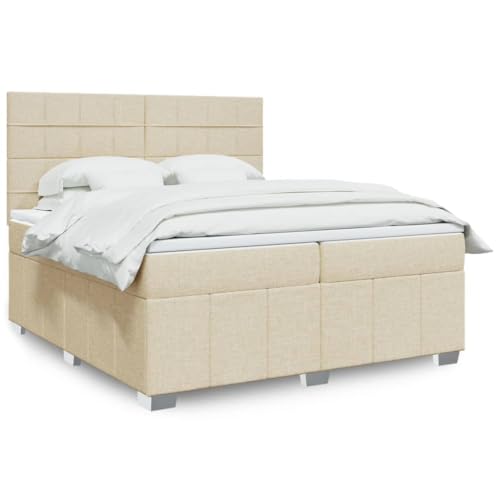 Qnhdfrt Boxspringbett Creme 200x200 cm mit Taschenfederkernmatratze und LED-Beleuchtung Höhenverstellbares Kopfteil für erholsamen Schlaf und modernes Wohnambiente Qnhdfrt Boxspringbett Creme 200x200 cm mit Taschenfederkernmatratze und LED-Beleuchtung Höhenverstellbares Kopfteil für erholsamen Schlaf und modernes Wohnambiente von Qnhdfrt