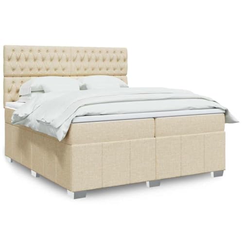 Qnhdfrt Boxspringbett Creme 200x200 cm mit Taschenfederkernmatratze und LED Beleuchtung Höhenverstellbares Kopfteil für optimalen Schlafkomfort und gemütliches Ambiente Qnhdfrt Boxspringbett Creme 200x200 cm mit Taschenfederkernmatratze und LED Beleuchtung Höhenverstellbares Kopfteil für optimalen Schlafkomfort und gemütliches Ambiente von Qnhdfrt
