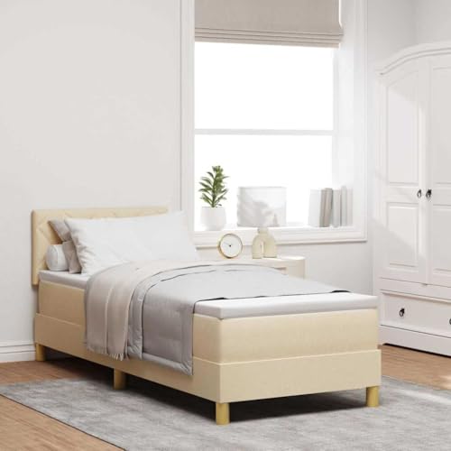 Qnhdfrt Boxspringbett Creme 80x200 cm Modernes Design mit Diamantsteppung und Matratzen Topper für Erwachsene Elegantes Schlafzimmer Bettgestell aus Stoff mit Holzbeinen Qnhdfrt Boxspringbett Creme 80x200 cm Modernes Design mit Diamantsteppung und Matratzen Topper für Erwachsene Elegantes Schlafzimmer Bettgestell aus Stoff mit Holzbeinen von Qnhdfrt