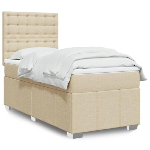 Qnhdfrt Boxspringbett Creme 80x200 cm mit Taschenfederkern Matratze LED Beleuchtung und höhenverstellbarem Kopfteil für erholsamen Schlaf im Schlafzimmer Qnhdfrt Boxspringbett Creme 80x200 cm mit Taschenfederkern Matratze LED Beleuchtung und höhenverstellbarem Kopfteil für erholsamen Schlaf im Schlafzimmer von Qnhdfrt